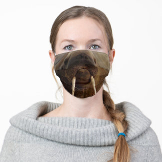 funny ocean animal walrus tusk cloth face mask