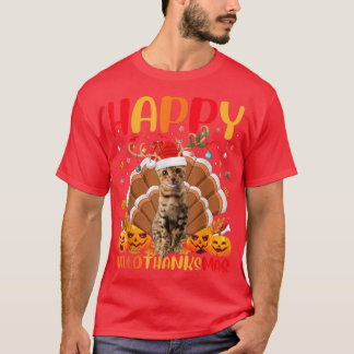 Funny Ocelot Animal Lover Happy Ocelot HelloThanks T-Shirt
