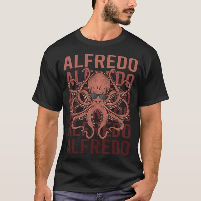 Funny Octopus - Alfredo Name T-Shirt (Front)