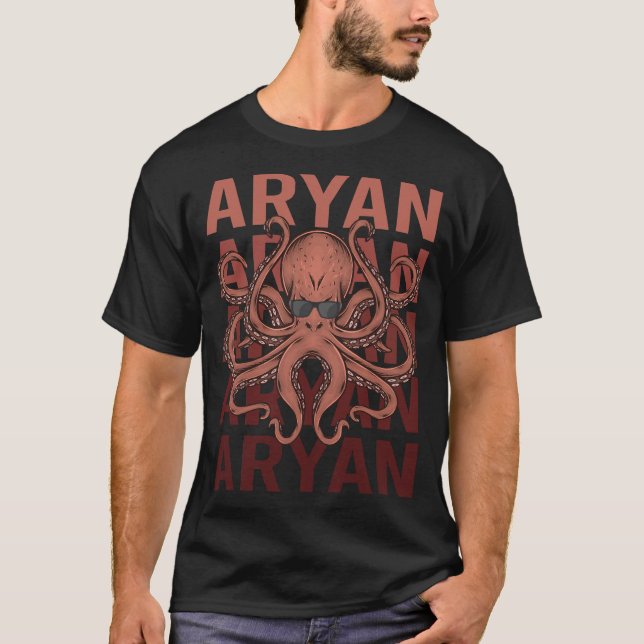 Funny Octopus - Aryan Name T-Shirt (Front)