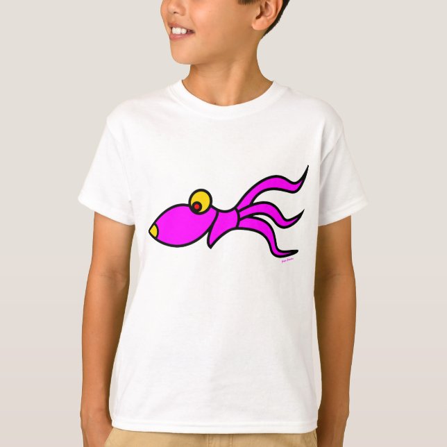 funny octopus by jangocreation T-Shirt (Front)