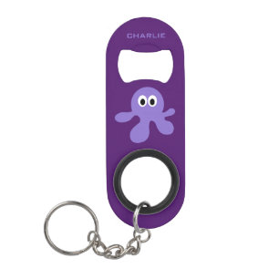 Funny Octopus custom monogram bottle opener