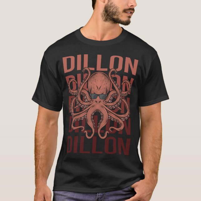 Funny Octopus - Dillon Name T-Shirt (Front)