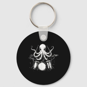 Funny Octopus Drummer Drums Drumming Music Lover  Key Ring
