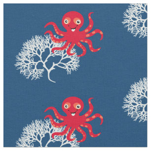 Funny octopus fabric