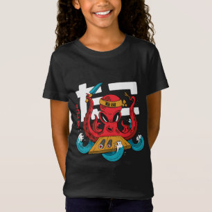 Funny Octopus Sushi Chef Design T-Shirt