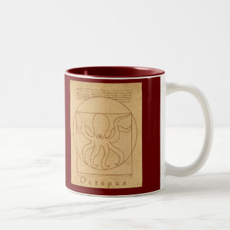Funny Octopus Two-Tone Coffee Mug