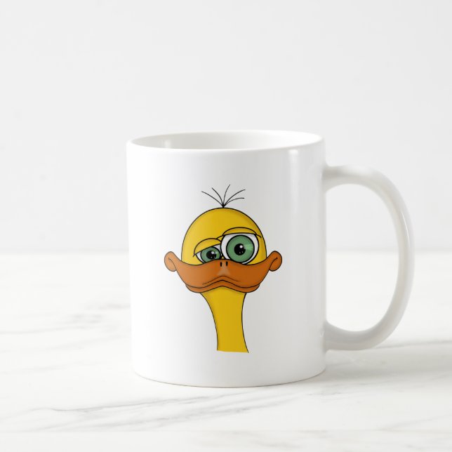 Funny Odd Duck Cartoon Coffee Mug (Right)