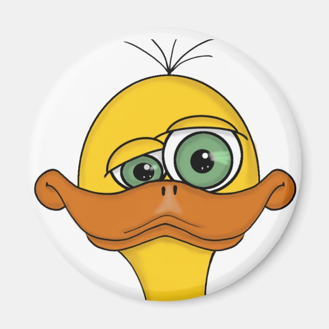 Funny Odd Duck Cartoon Magnet (Front)