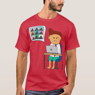 Funny Of A Man Work From Home Dress Neatly Only On T-Shirt
