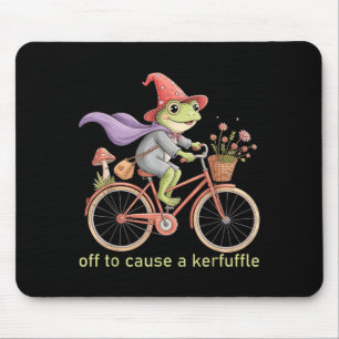 Funny Off To Cause A Kerfuffle Whimsical Wizard Fr Mouse Pad