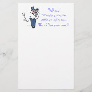 Funny Offbeat Wedding Newlyweds Thank Stationery
