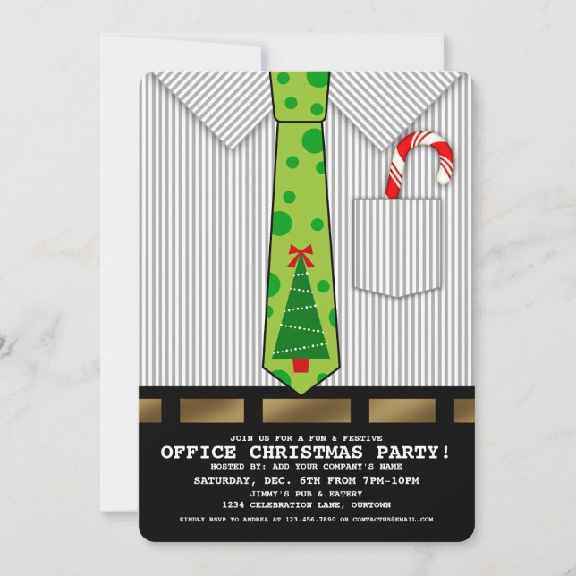 Funny Office Christmas Party Invitation (Front)