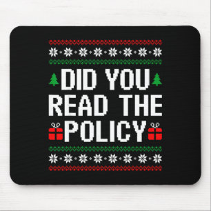 Funny Office Christmas Squad Did You Read The Licy Mouse Pad
