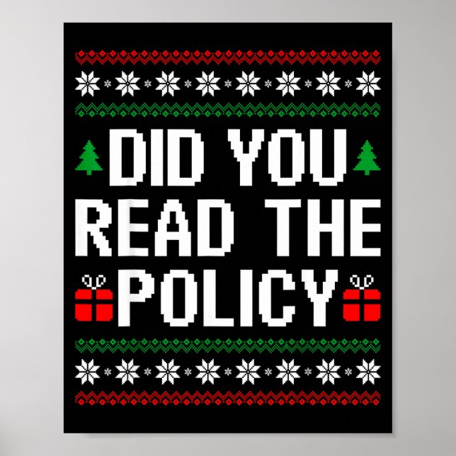 Funny Office Christmas Squad Did You Read The Licy Poster (Front)