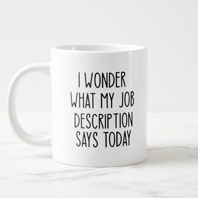 Funny Office Coworker Funny Gift  Large Coffee Mug (Left)