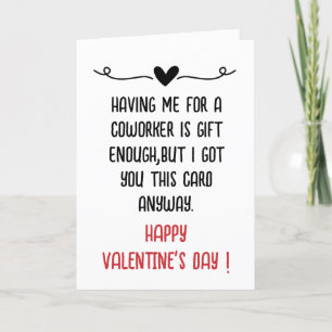 Funny Office Coworker Valentines Day Holiday Card