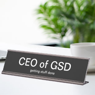 Funny Office Desk Name Plate Executive Gift