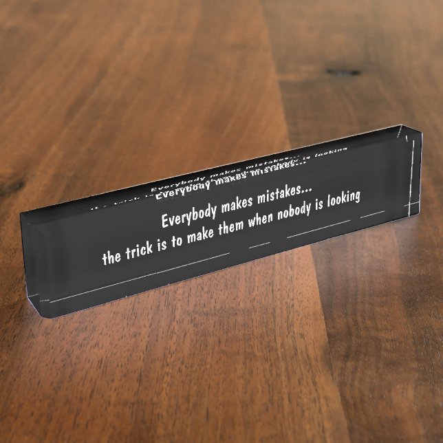 Funny Office Executive Nameplate (Side)