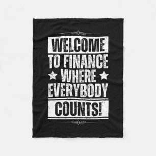 Funny Office Finance Sticker1 Fleece Blanket