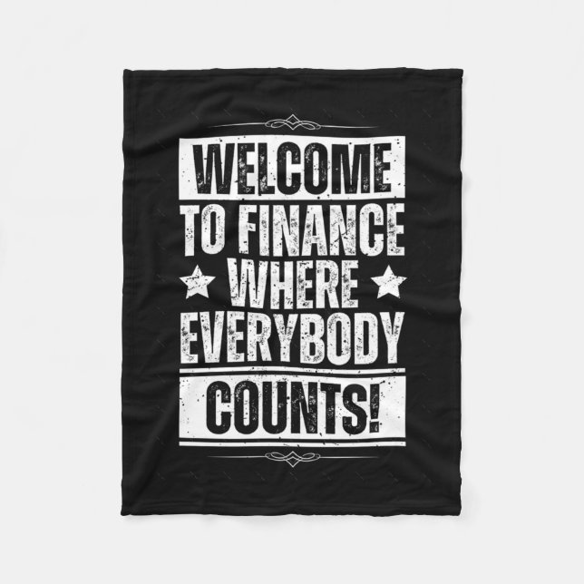 Funny Office Finance Sticker1  Fleece Blanket (Front)