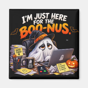 Funny Office Ghost Halloween Magnet
