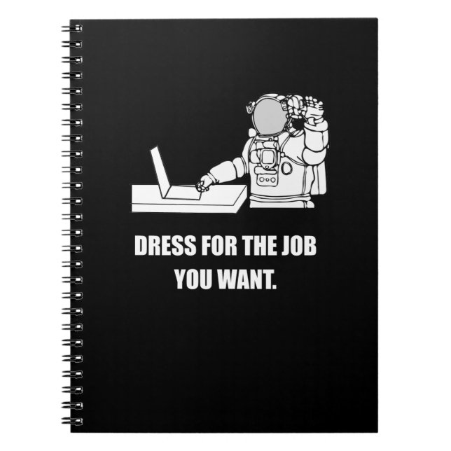 Funny Office Gifts, Nerd Gifts. Astronaut. Humour. Spiral Notebook (Front)