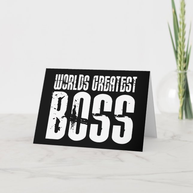 Funny Office Humour Bosses : World's Greatest Boss Card (Front)
