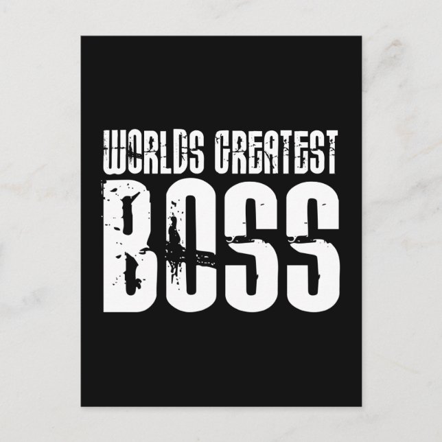 Funny Office Humour Bosses : World's Greatest Boss Postcard (Front)