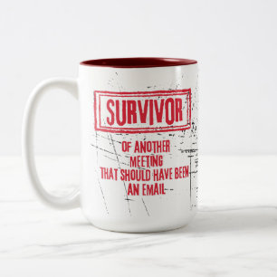 Funny Office Humour Workplace Joke Two-Tone Coffee Mug