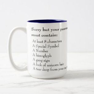 Funny Office, Impossible Password Two-Tone Coffee Mug