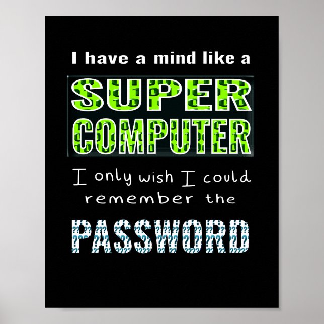 funny office IT joke for office worker student pro Poster (Front)
