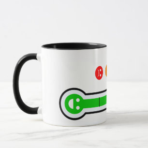 Funny Office Mood Tracker Happiness Metre Emoji  Mug