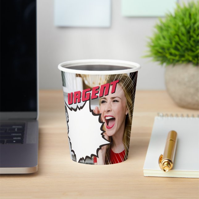 Funny Office Paper Cups with Message  (Insitu)