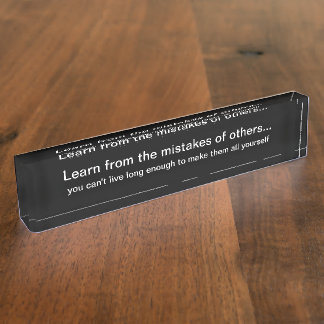 Funny Office Quote Nameplate