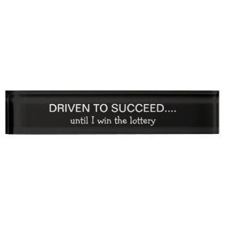 Funny Office Success Desk Name Plates