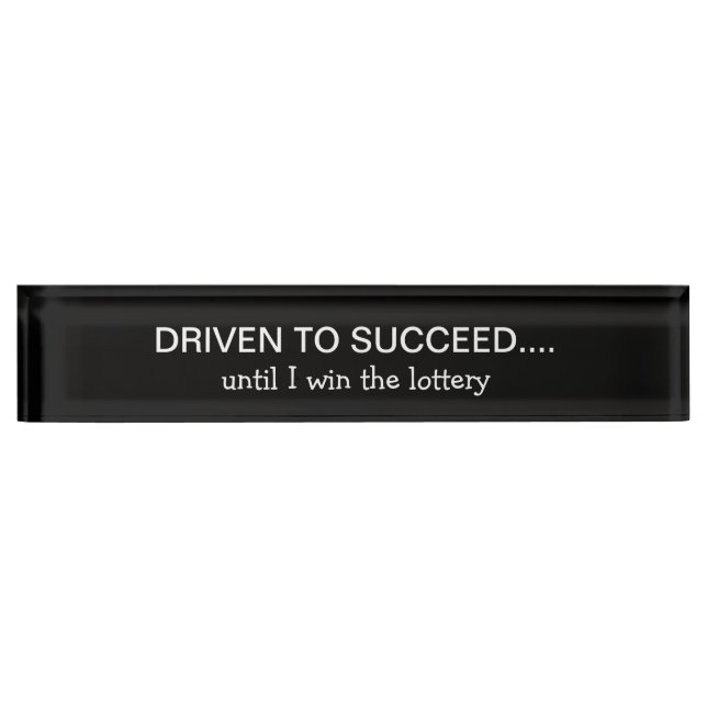 Funny Office Success Desk Name Plates (Front)