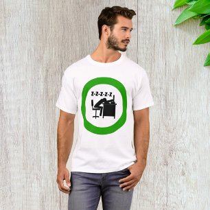 Funny Office Worker Sleeping at Desk  T-Shirt