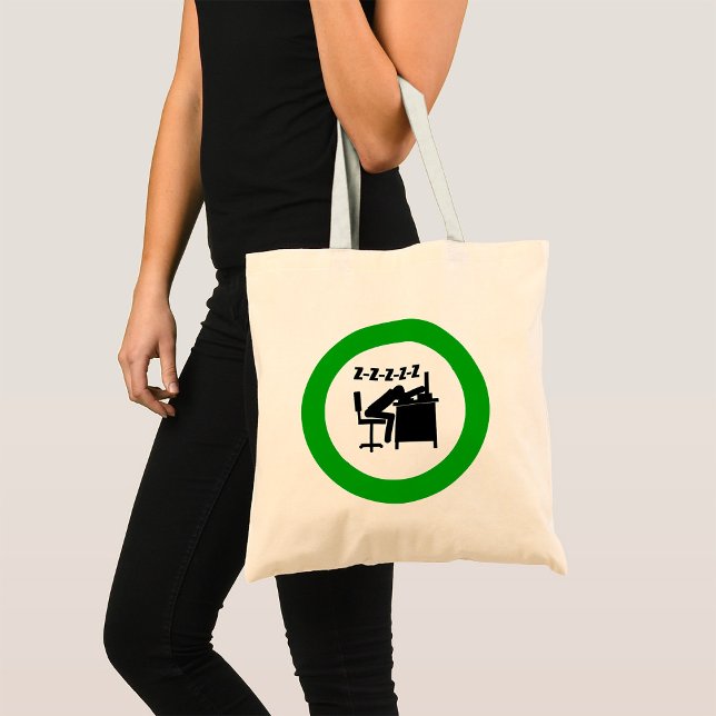 Funny Office Worker Sleeping at Desk  Tote Bag (Creator Uploaded)