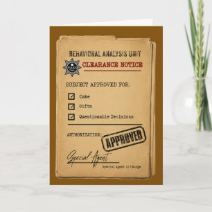 Funny Official Authorisation Birthday Card