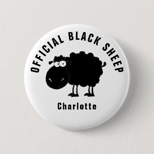 Funny Official Black Sheep 6 Cm Round Badge