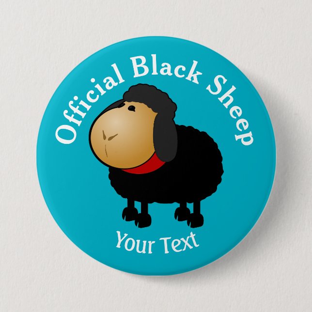 Funny Official Black Sheep Button (Front)