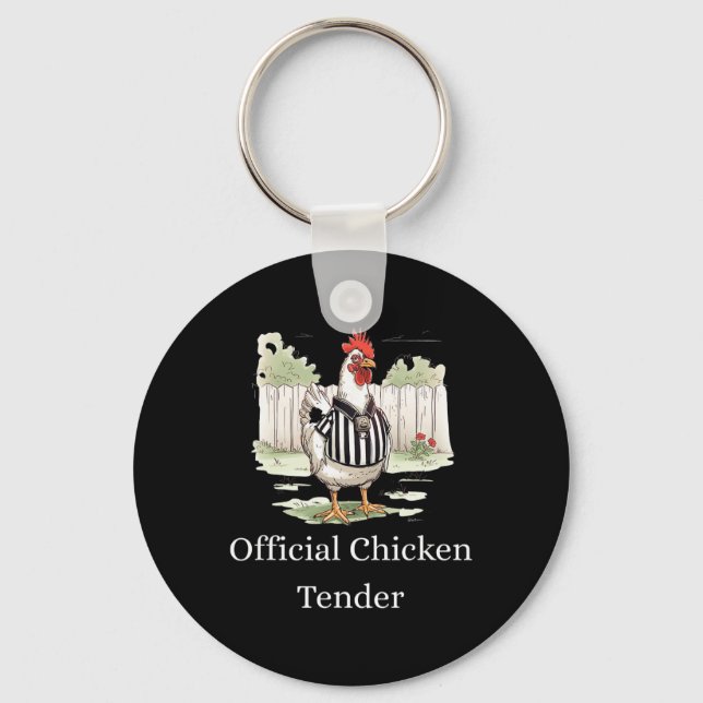 Funny Official Chicken Tender Poultry Lover  Key Ring (Front)