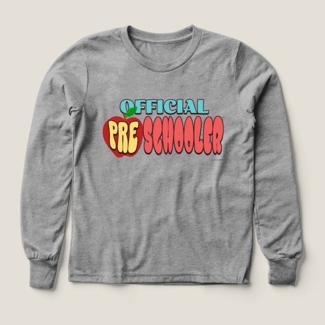 Funny Official Preschooler First Day School design (Design Front)