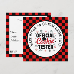 Funny Official swap cookie tester Invitation