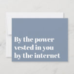 Funny Officiant Proposal Marry Us Invitation<br><div class="desc">Ask your officiant to marry you with this modern typography officiant proposal card that says: By the power vested in you by the internet,  will you be our officiant?</div>