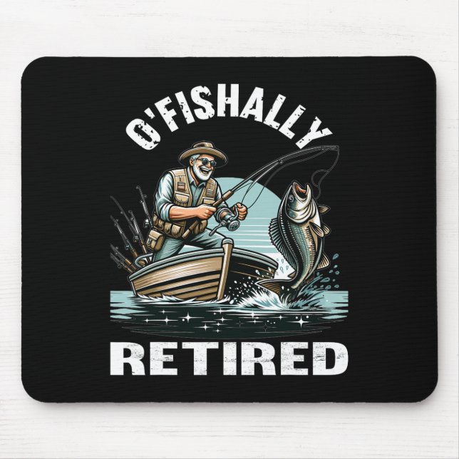 Funny O'fishally Retired Tee For Retirement Fishin Mouse Pad (Front)