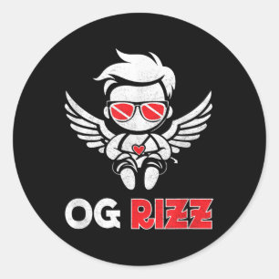 Funny Og Rizz Cupid Original Heart Valentines Day  Classic Round Sticker
