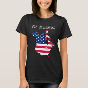 Funny Oh Canada Funny Trump Map Of Usa T-Shirt