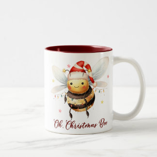 Funny Oh Christmas Bee Two-Tone Coffee Mug